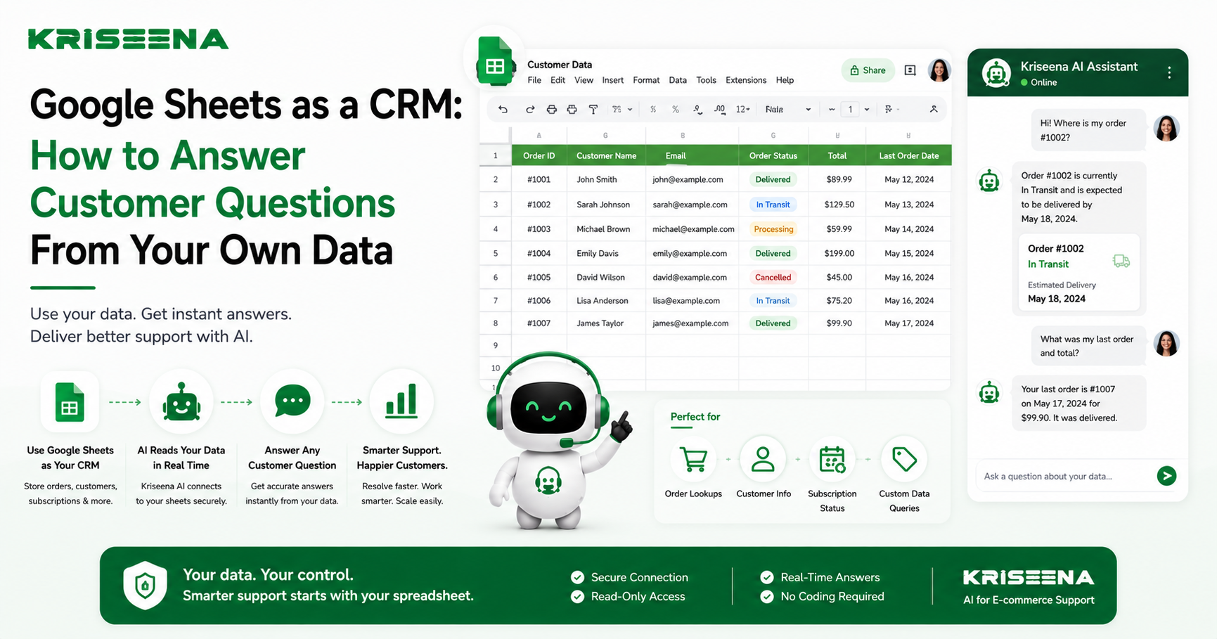 Google Sheets as a CRM: How to Answer Customer Questions From Your Own Data