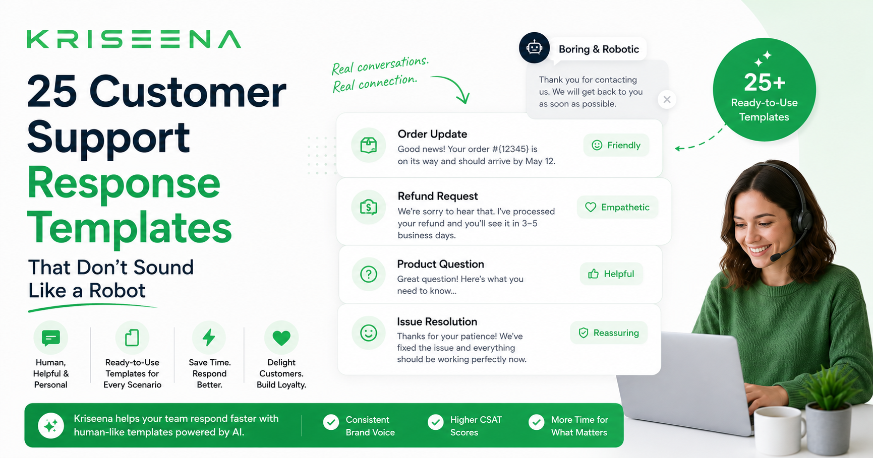 25 Customer Support Response Templates That Don't Sound Like a Robot
